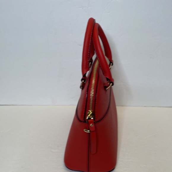 Kate Spade Red Leather Medium Dome Handle Crossbody Handbag Purse Bag Like New - Picture 4 of 9